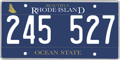 RI license plate 245527