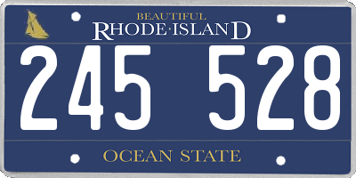 RI license plate 245528