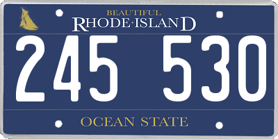 RI license plate 245530