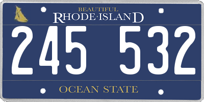RI license plate 245532