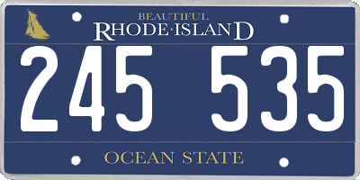 RI license plate 245535