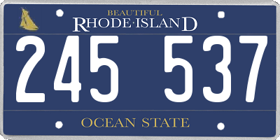 RI license plate 245537
