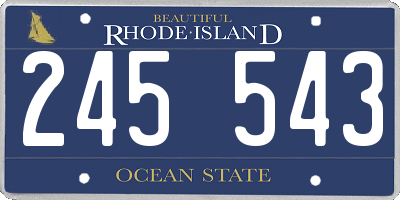 RI license plate 245543
