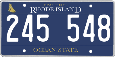 RI license plate 245548