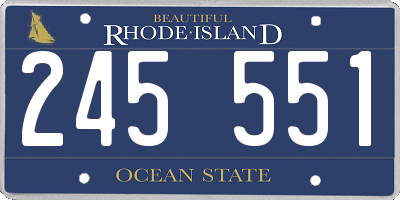 RI license plate 245551