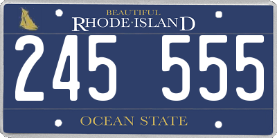 RI license plate 245555