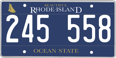 RI license plate 245558