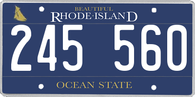 RI license plate 245560