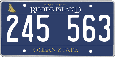 RI license plate 245563
