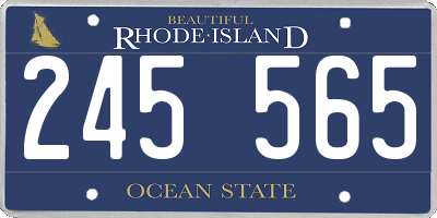 RI license plate 245565