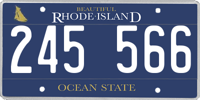 RI license plate 245566