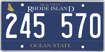 RI license plate 245570