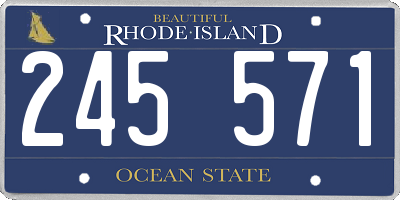 RI license plate 245571