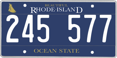 RI license plate 245577