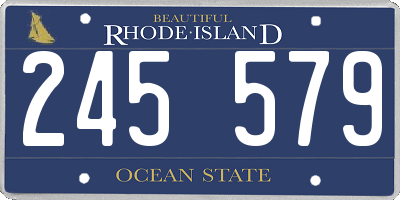 RI license plate 245579
