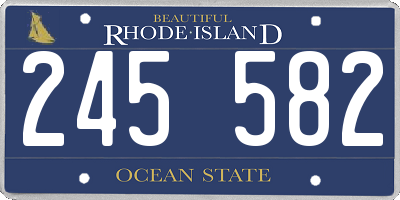 RI license plate 245582