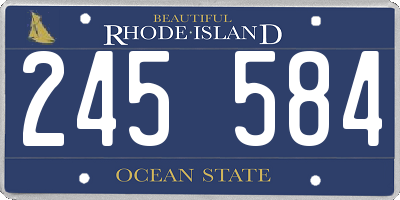 RI license plate 245584