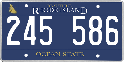 RI license plate 245586