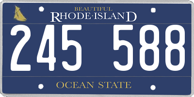 RI license plate 245588