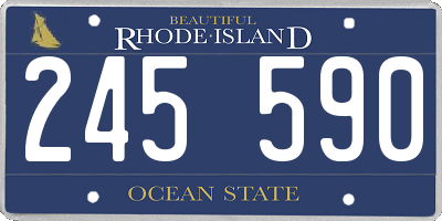 RI license plate 245590