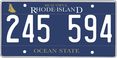 RI license plate 245594