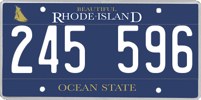 RI license plate 245596