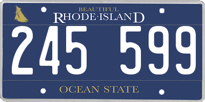 RI license plate 245599