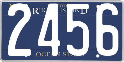 RI license plate 2456