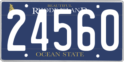 RI license plate 24560