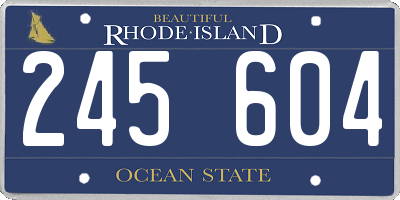RI license plate 245604