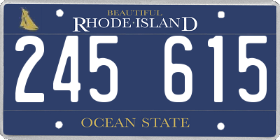 RI license plate 245615