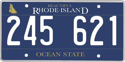 RI license plate 245621