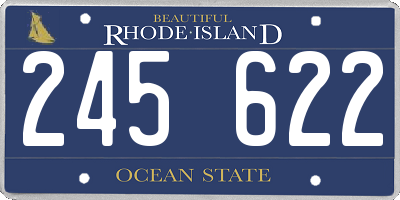 RI license plate 245622