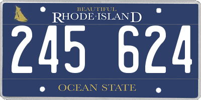 RI license plate 245624
