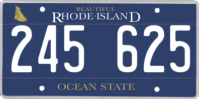RI license plate 245625