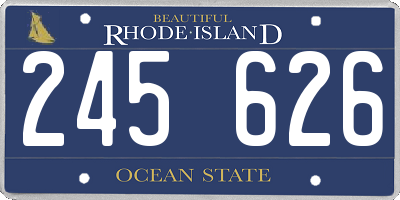 RI license plate 245626