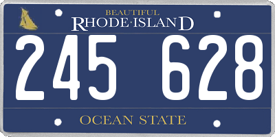 RI license plate 245628
