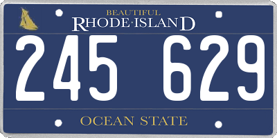 RI license plate 245629