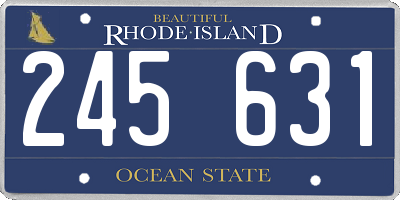 RI license plate 245631