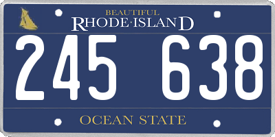 RI license plate 245638