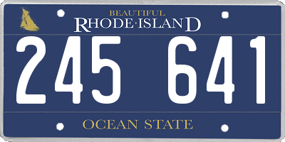 RI license plate 245641