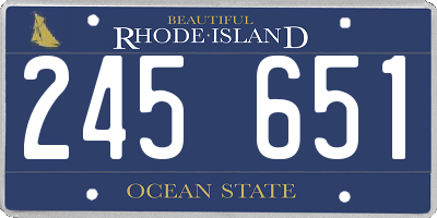 RI license plate 245651