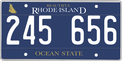 RI license plate 245656