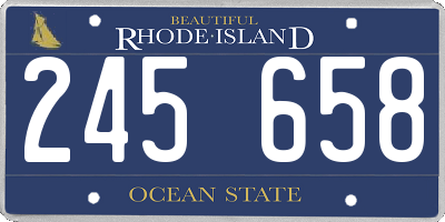 RI license plate 245658