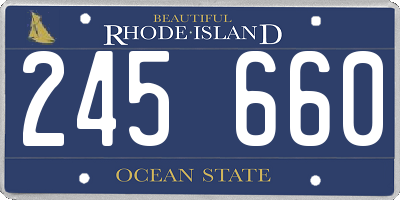RI license plate 245660