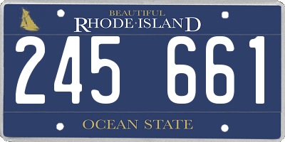 RI license plate 245661