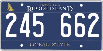 RI license plate 245662