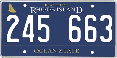 RI license plate 245663