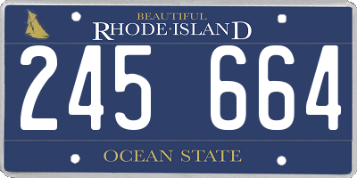 RI license plate 245664