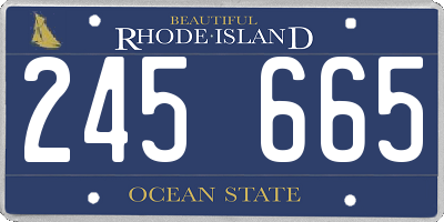 RI license plate 245665